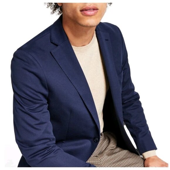 Bar III Slim Fit Navy Men's Suit Blazer Size 40S
